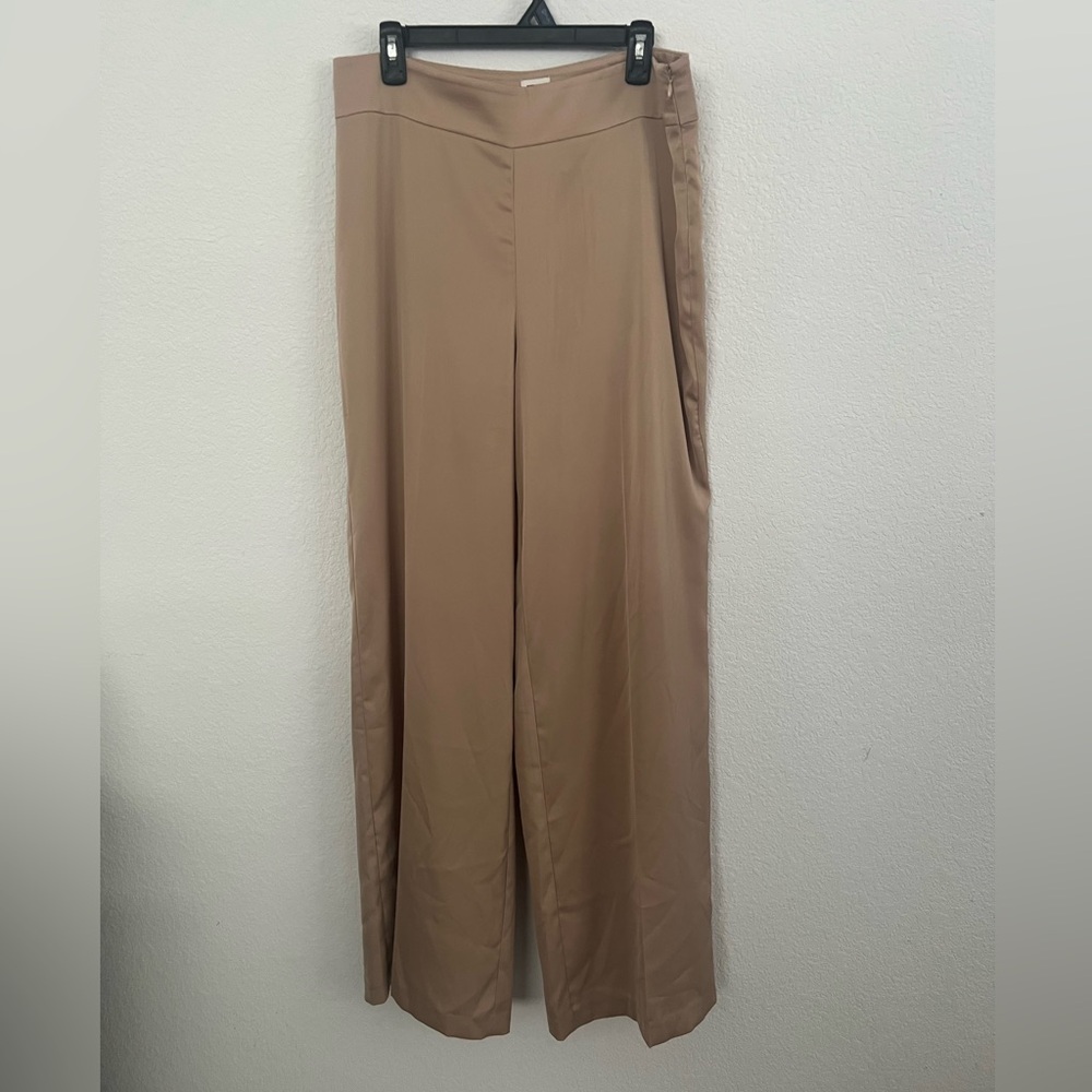 Anne Klein Beige Wide-Leg Pants size 10